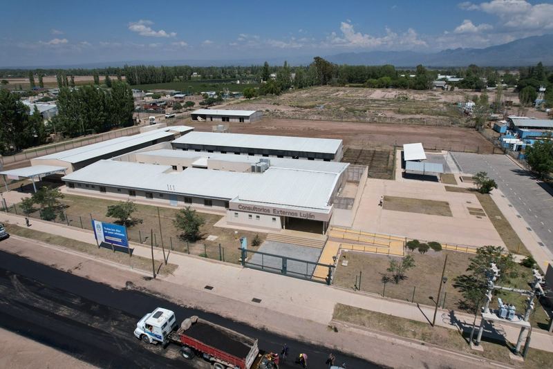 Vista aérea del Hospital Luján de Cuyo en Perdriel